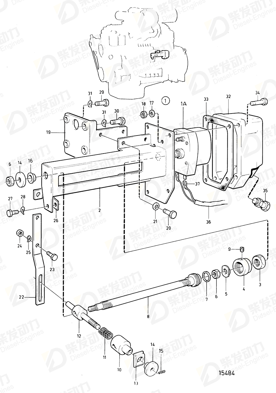 VOLVO Control motor 843793 Drawing